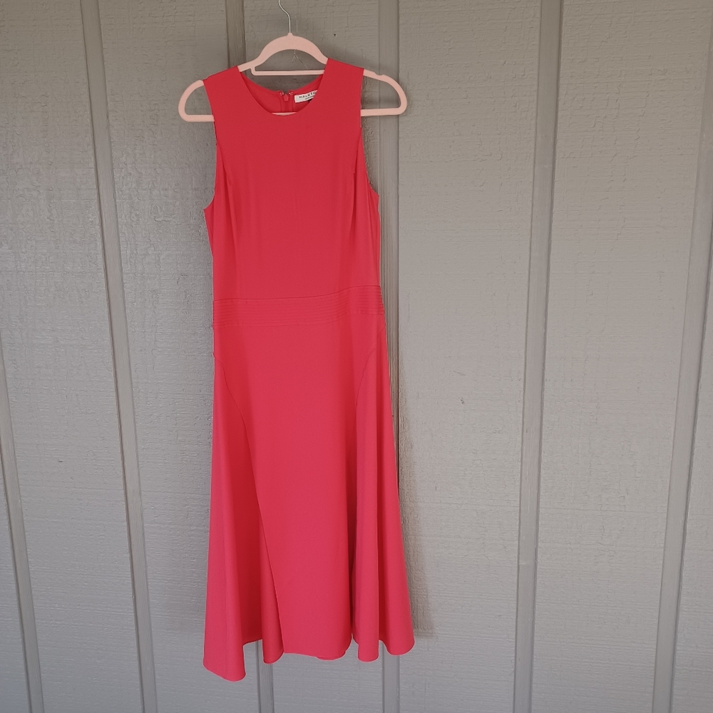 Halston Heritage Sleeveless Midi Dress Size 6 Women Femenine Wedding Guest